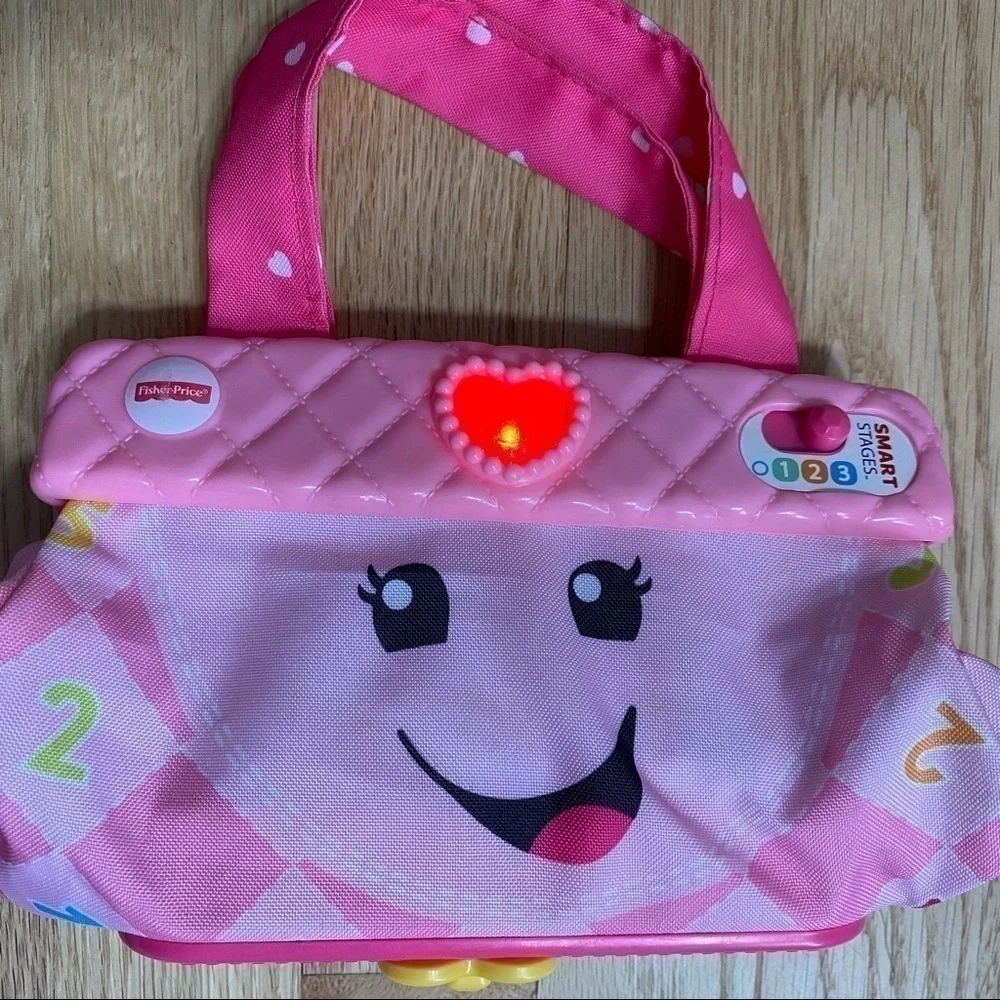 Fisher Price Laugh & Learn Purse Talking Singing Bag Toy Pink